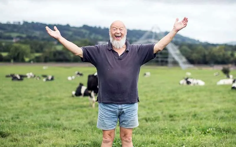 Michael Eavis at Worth Farm.