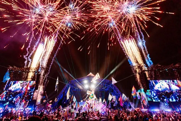 Pyramid Stage fireworks